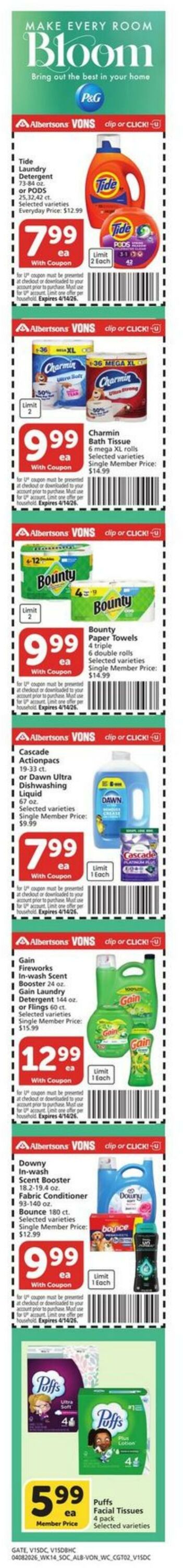 Weekly ad Vons 04/08/2026 - 04/14/2026