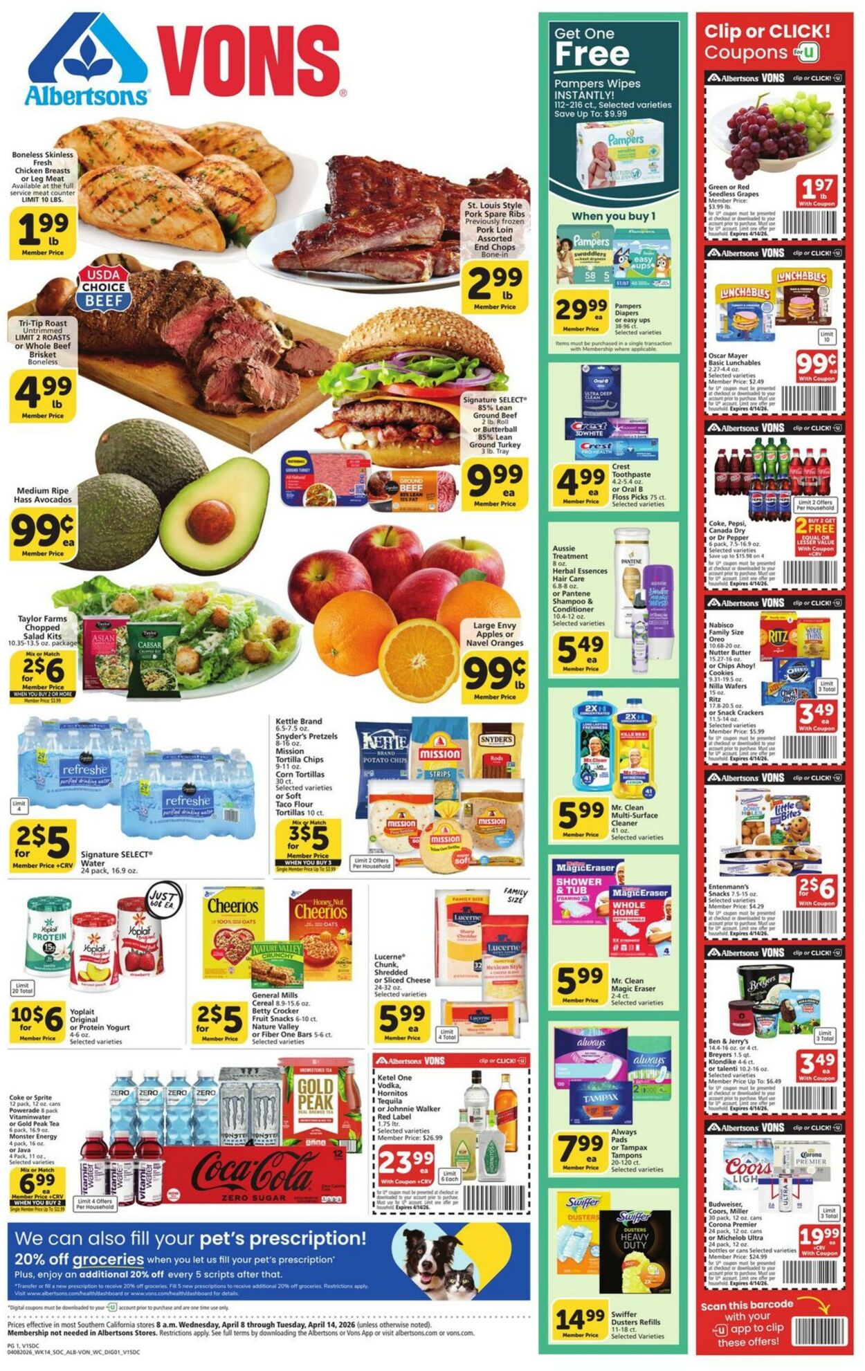 Weekly ad Vons 04/08/2026 - 04/14/2026