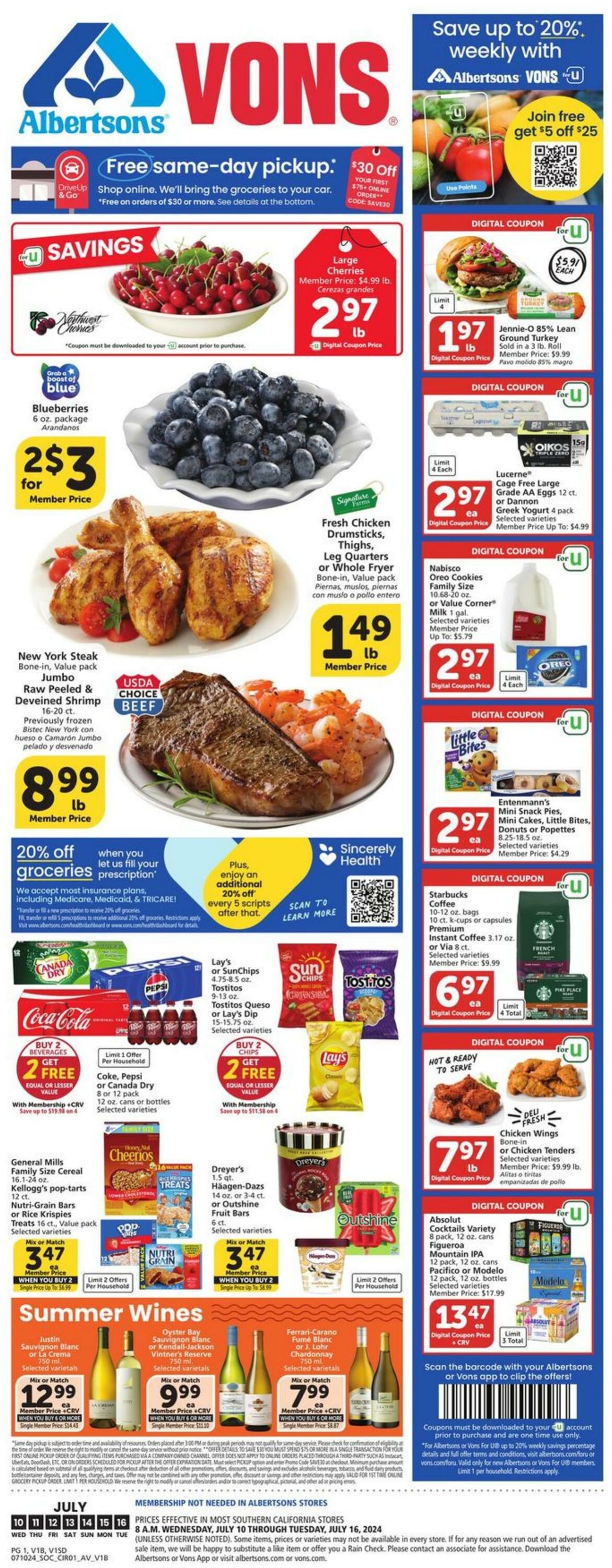 Weekly ad Vons 07/10/2024 - 07/16/2024