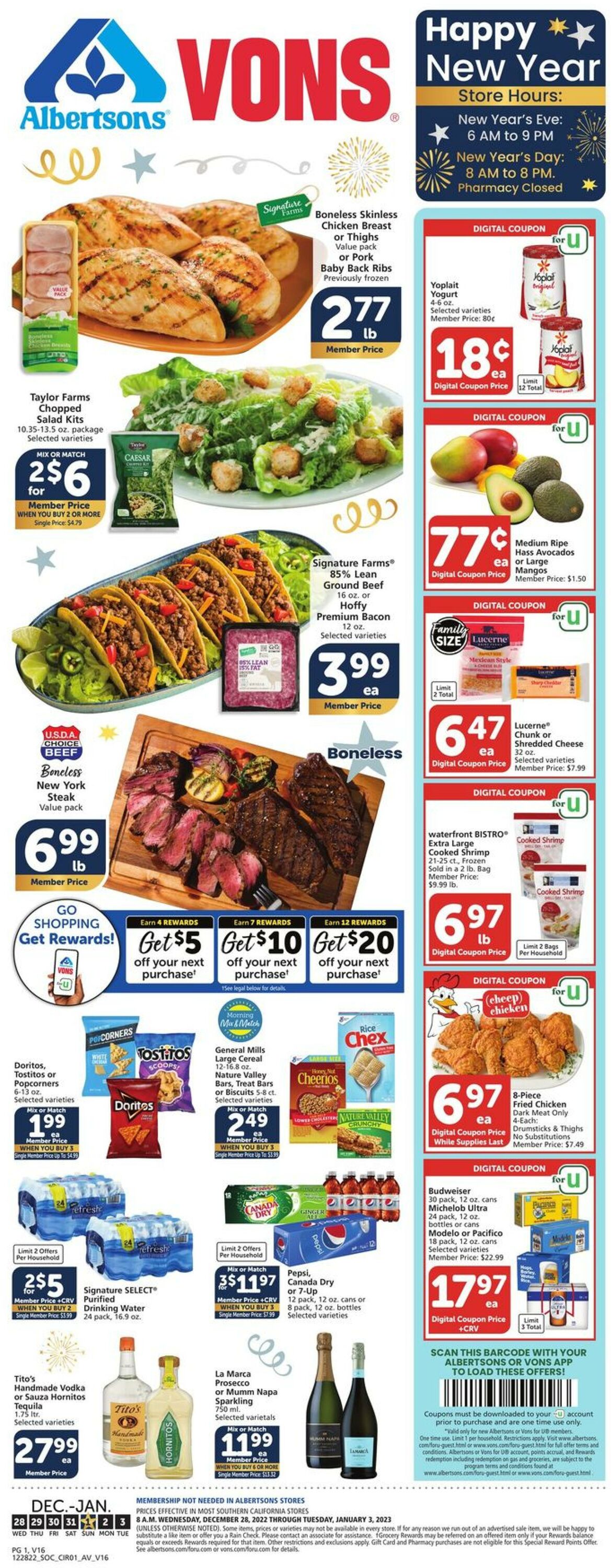 Weekly ad Vons 12/28/2022 - 01/03/2023