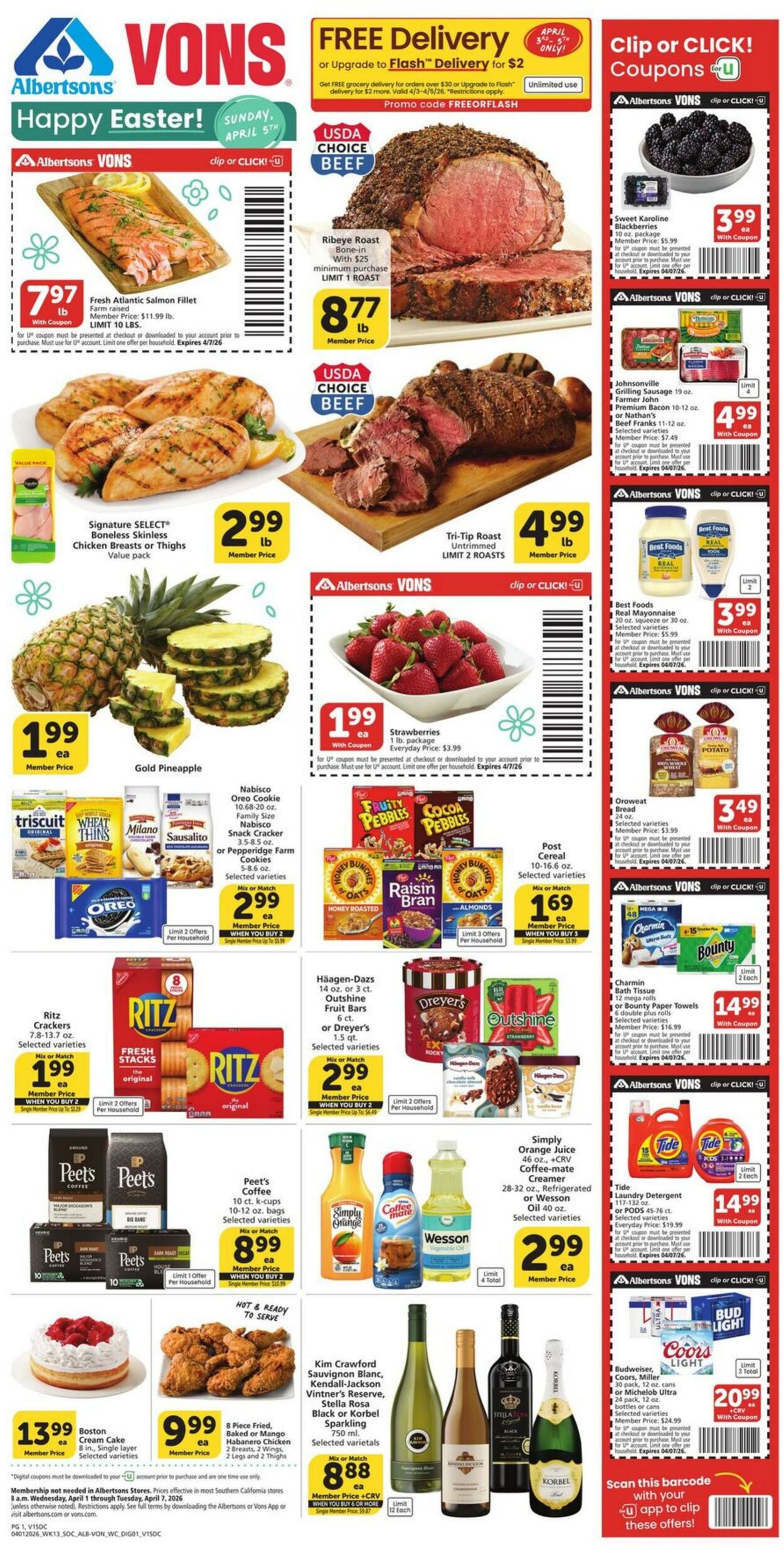 Weekly ad Vons 04/01/2026 - 04/07/2026