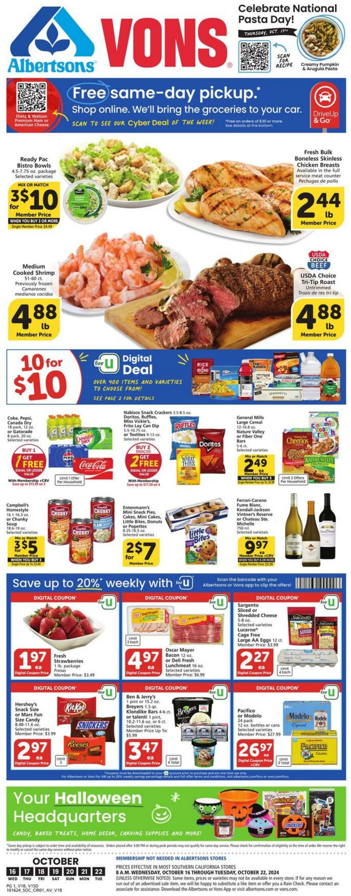 Weekly ad Vons 10/16/2024 - 10/22/2024