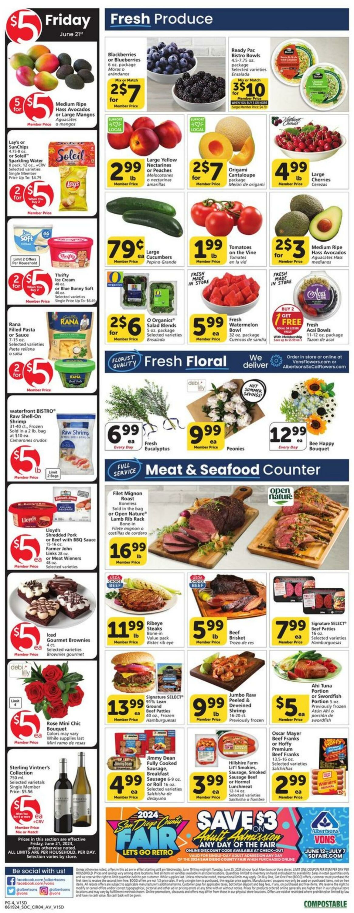 Weekly ad Vons 06/19/2024 - 06/25/2024