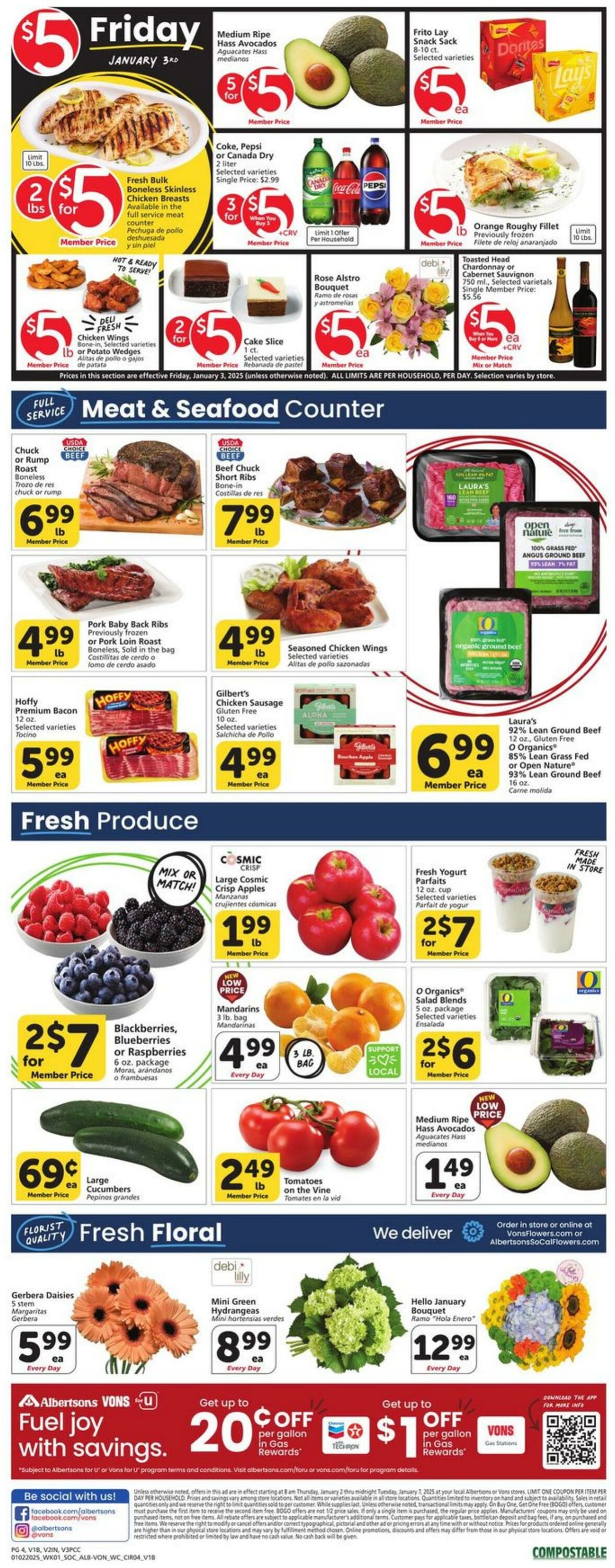 Weekly ad Vons 01/02/2025 - 01/07/2025