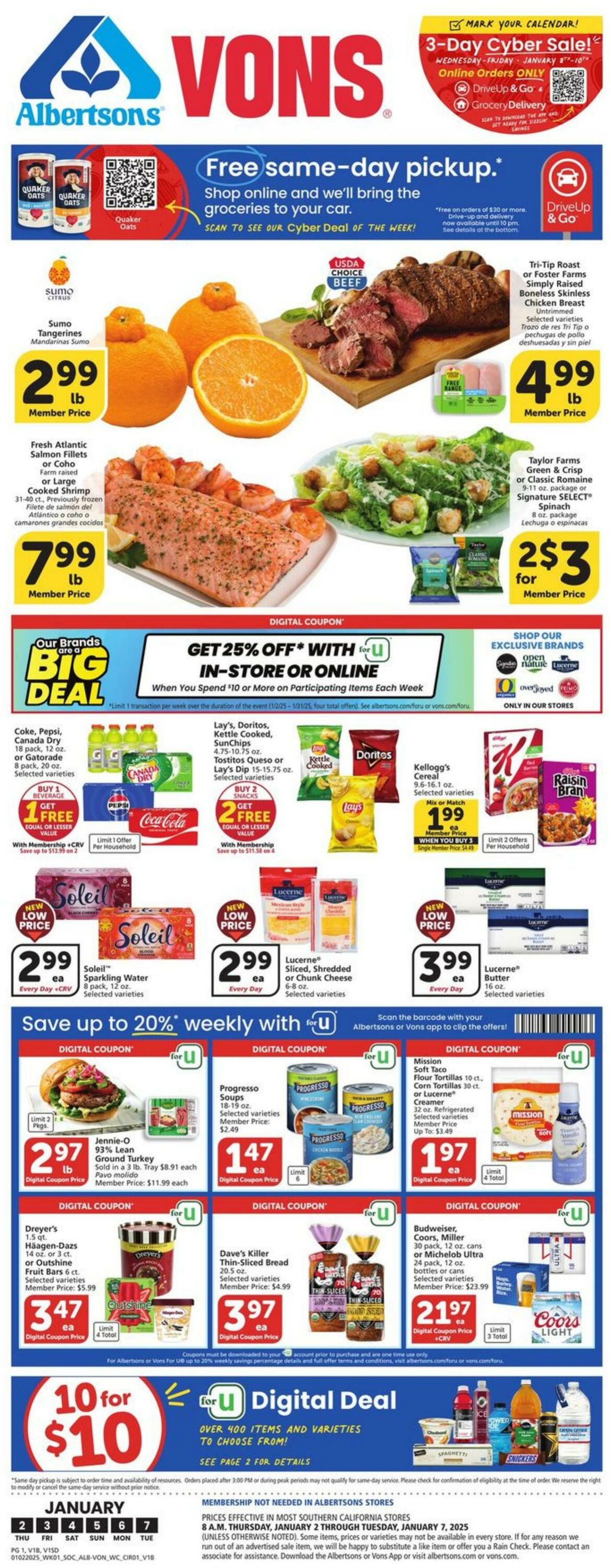 Weekly ad Vons 01/02/2025 - 01/07/2025