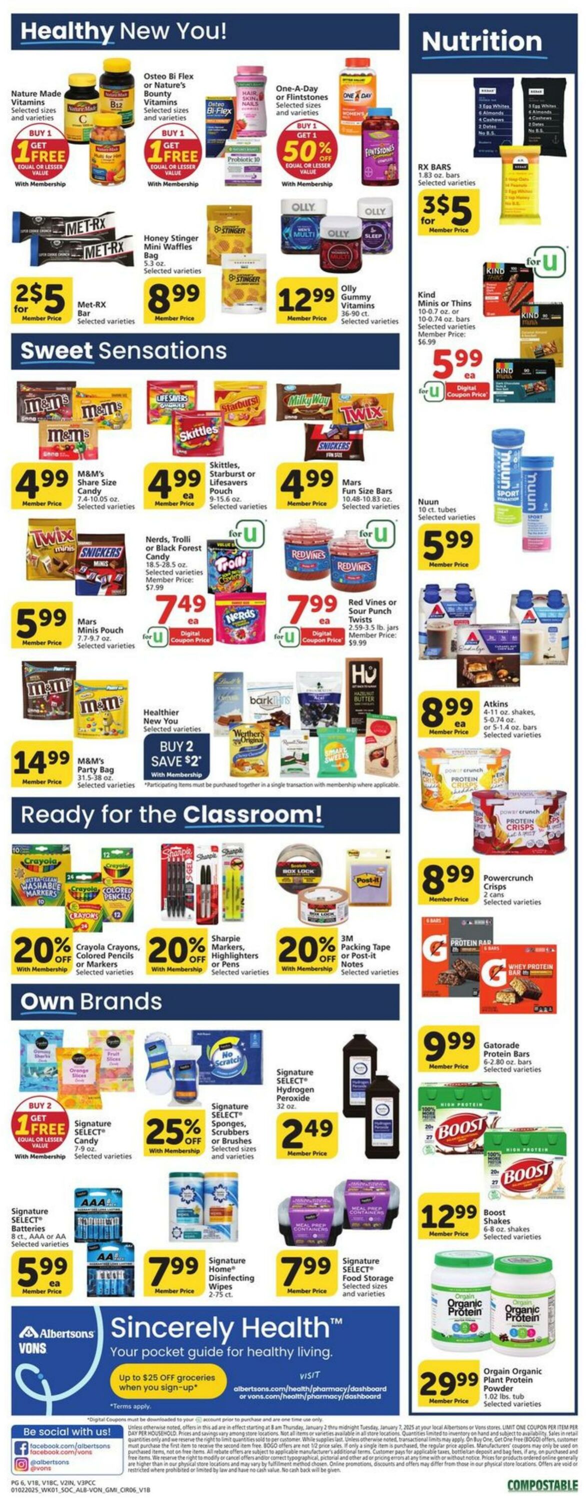 Weekly ad Vons 01/02/2025 - 01/07/2025