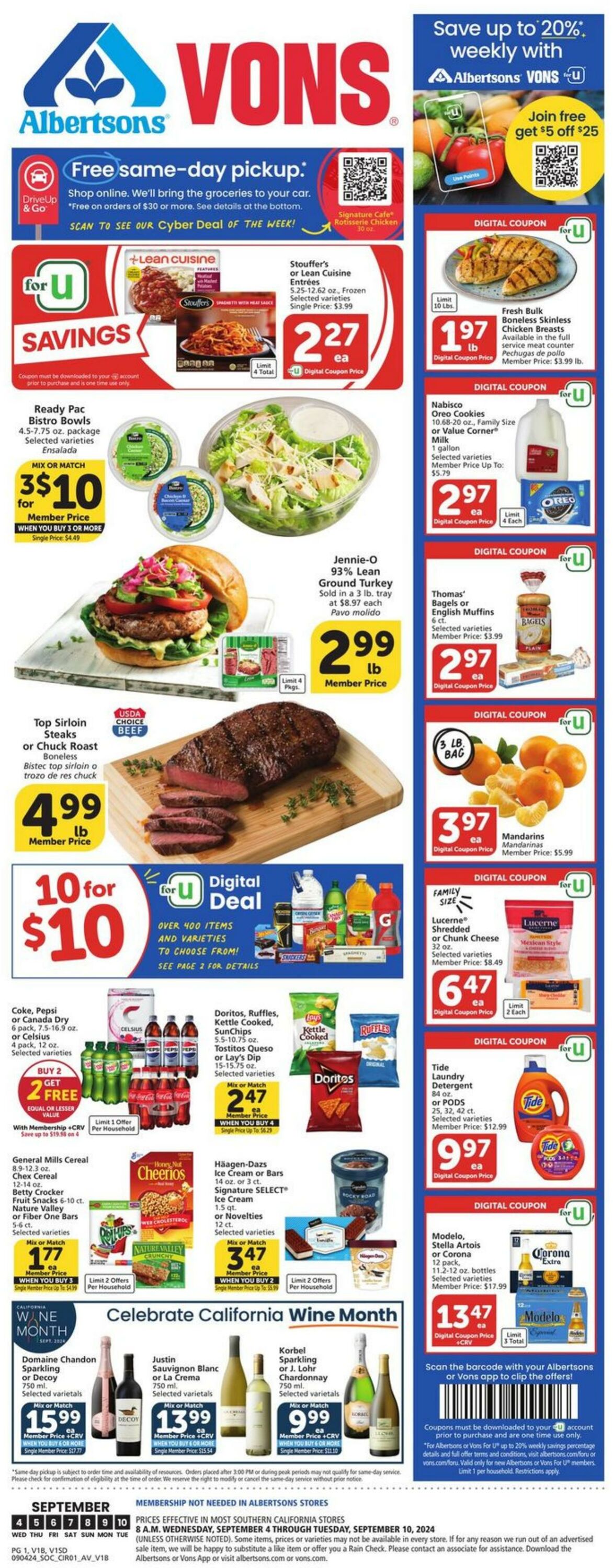 Weekly ad Vons 09/04/2024 - 09/10/2024