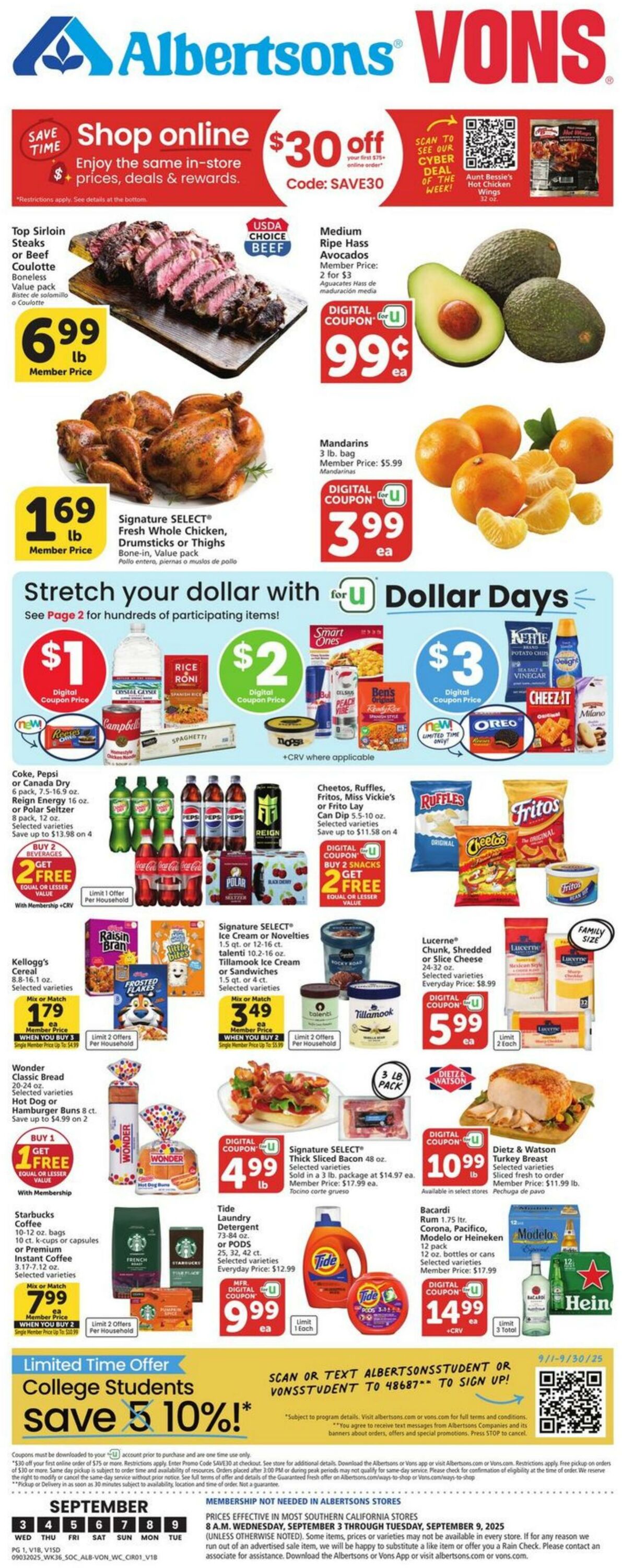 Weekly ad Vons 09/03/2025 - 09/09/2025