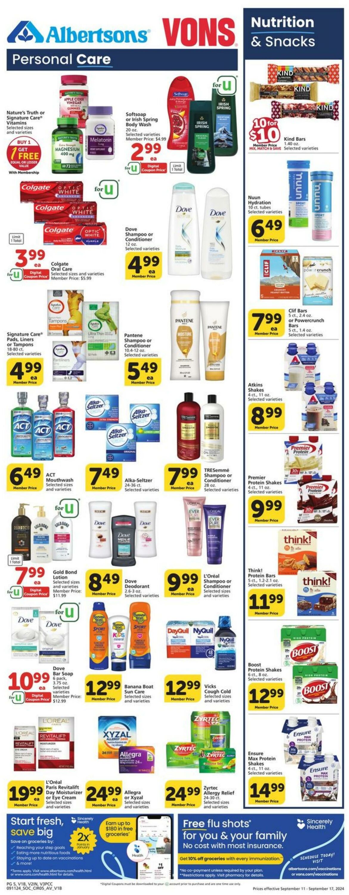 Weekly ad Vons 09/11/2024 - 09/17/2024