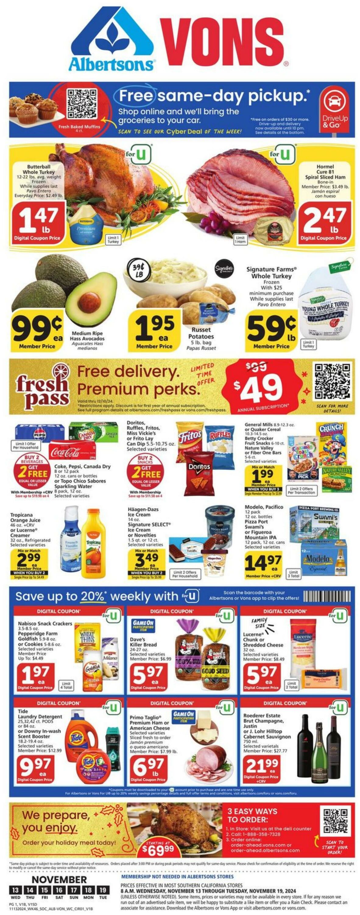 Weekly ad Vons 11/13/2024 - 11/19/2024