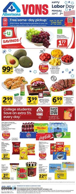 Weekly ad Vons 08/28/2024 - 09/03/2024