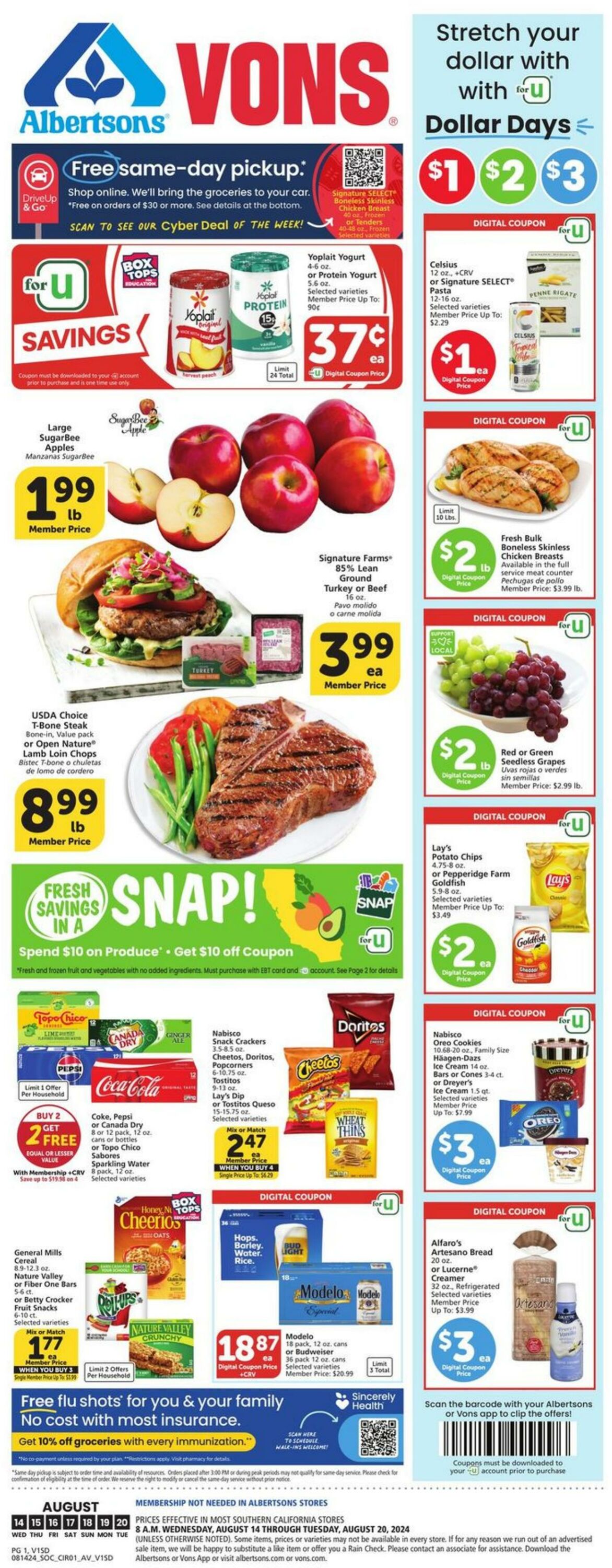 Weekly ad Vons 08/14/2024 - 08/20/2024