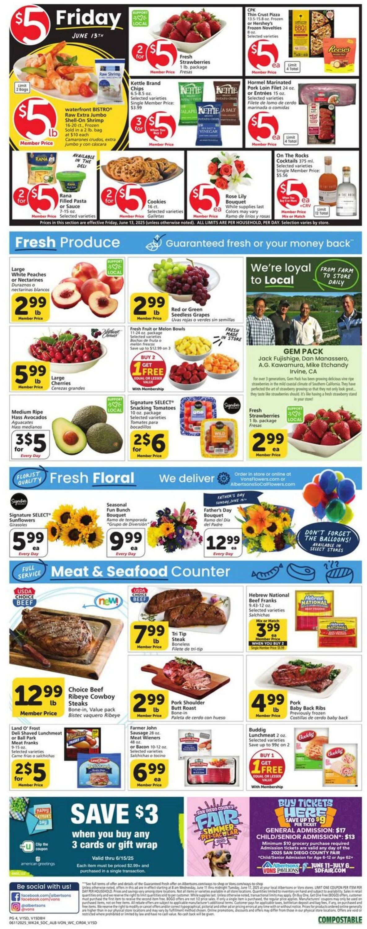 Weekly ad Vons 06/11/2025 - 06/17/2025