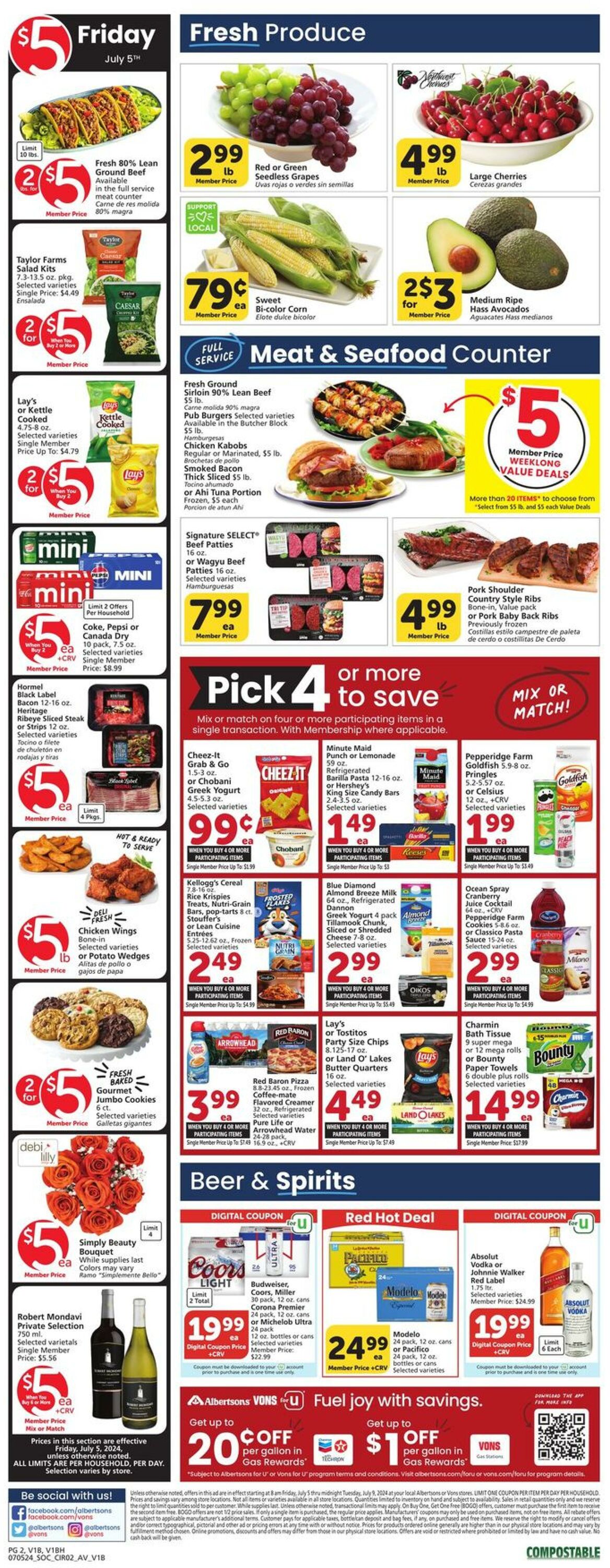 Weekly ad Vons 07/05/2024 - 07/09/2024