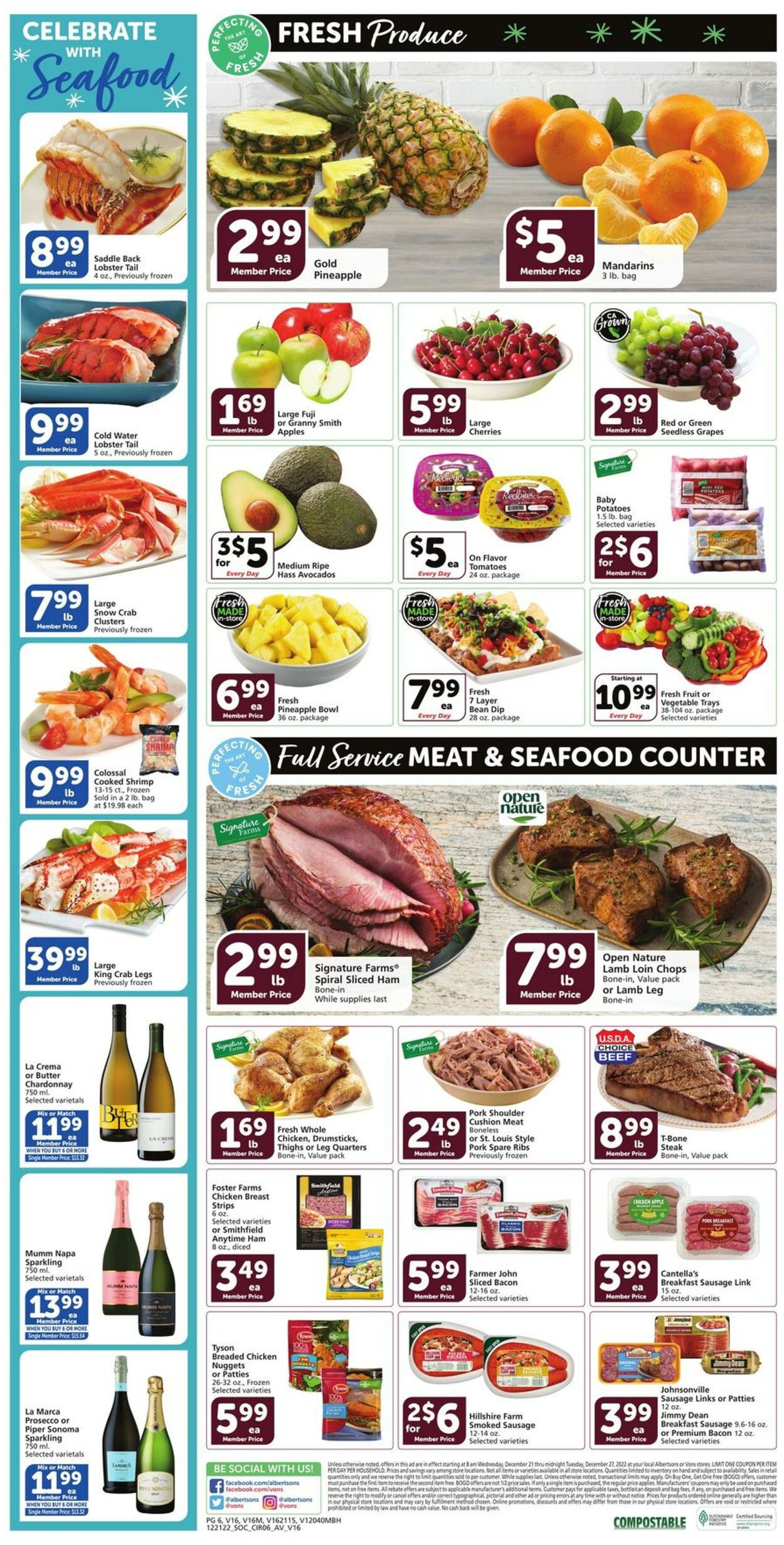 Weekly ad Vons 12/21/2022 - 12/27/2022