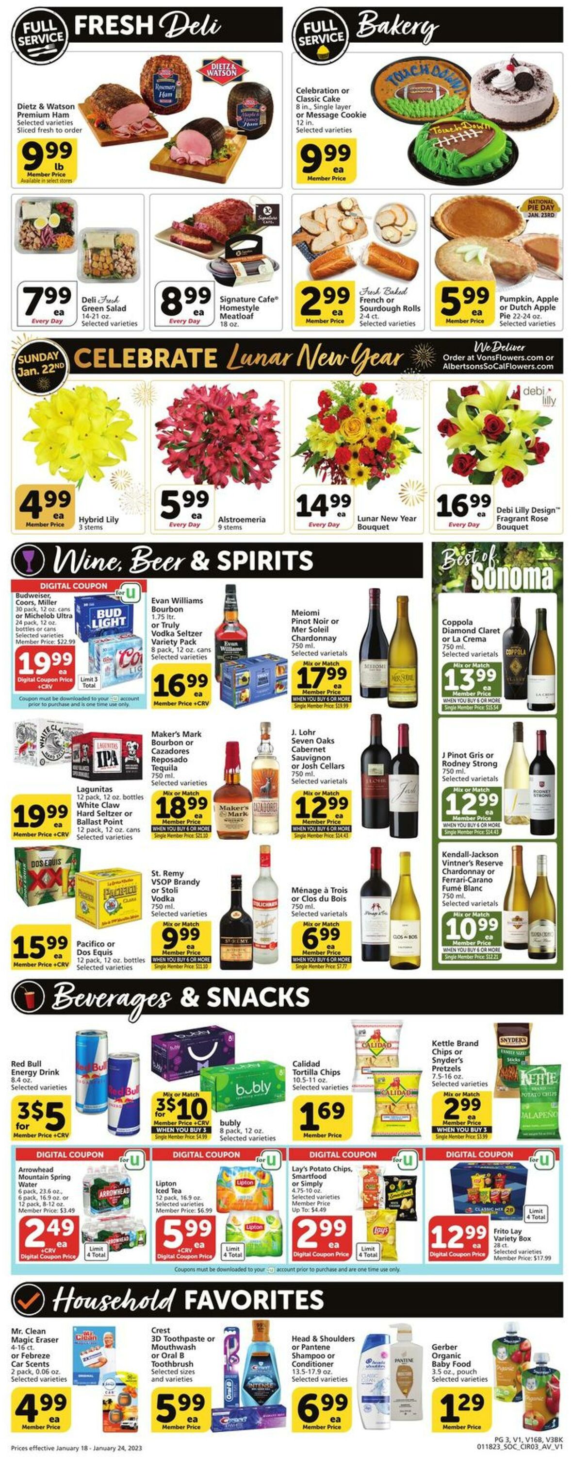 Weekly ad Vons 01/18/2023 - 01/24/2023