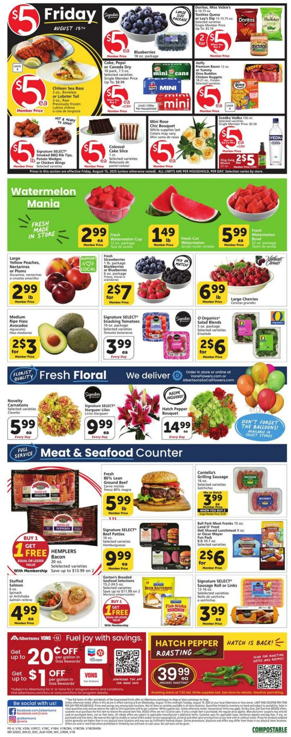 Weekly ad Vons 08/13/2025 - 08/19/2025