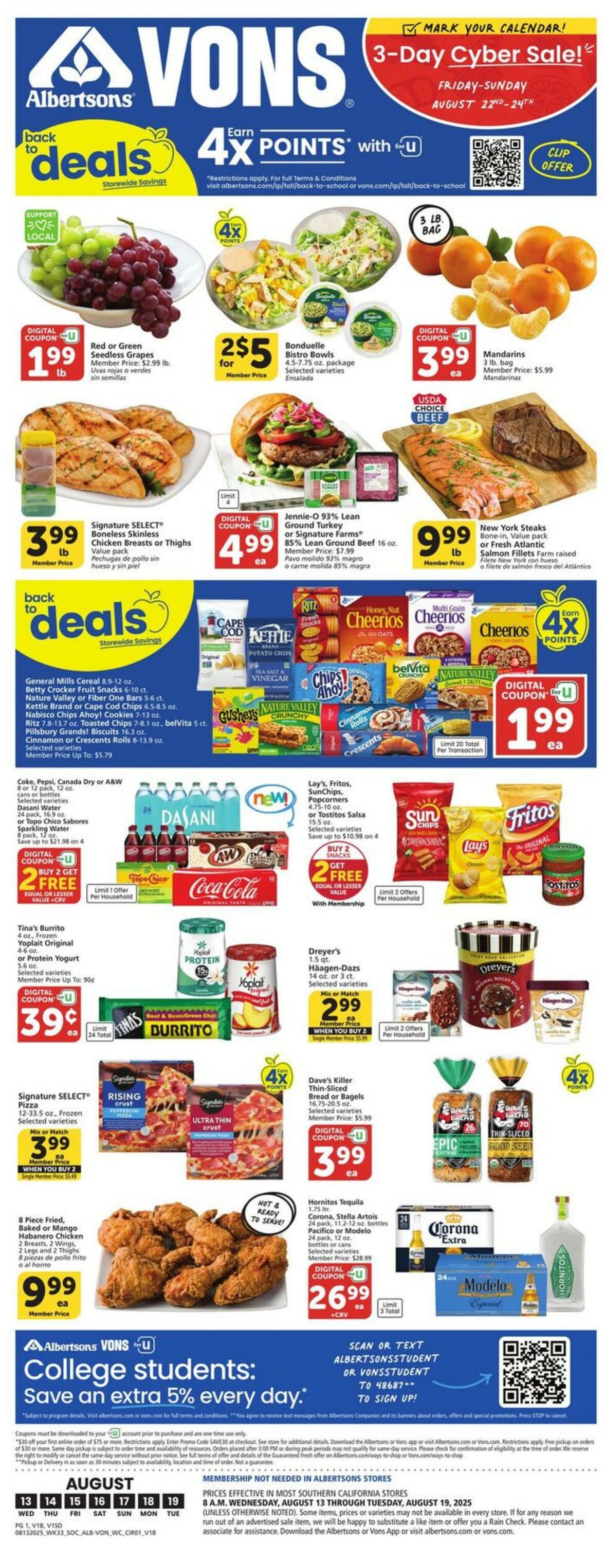 Weekly ad Vons 08/13/2025 - 08/19/2025