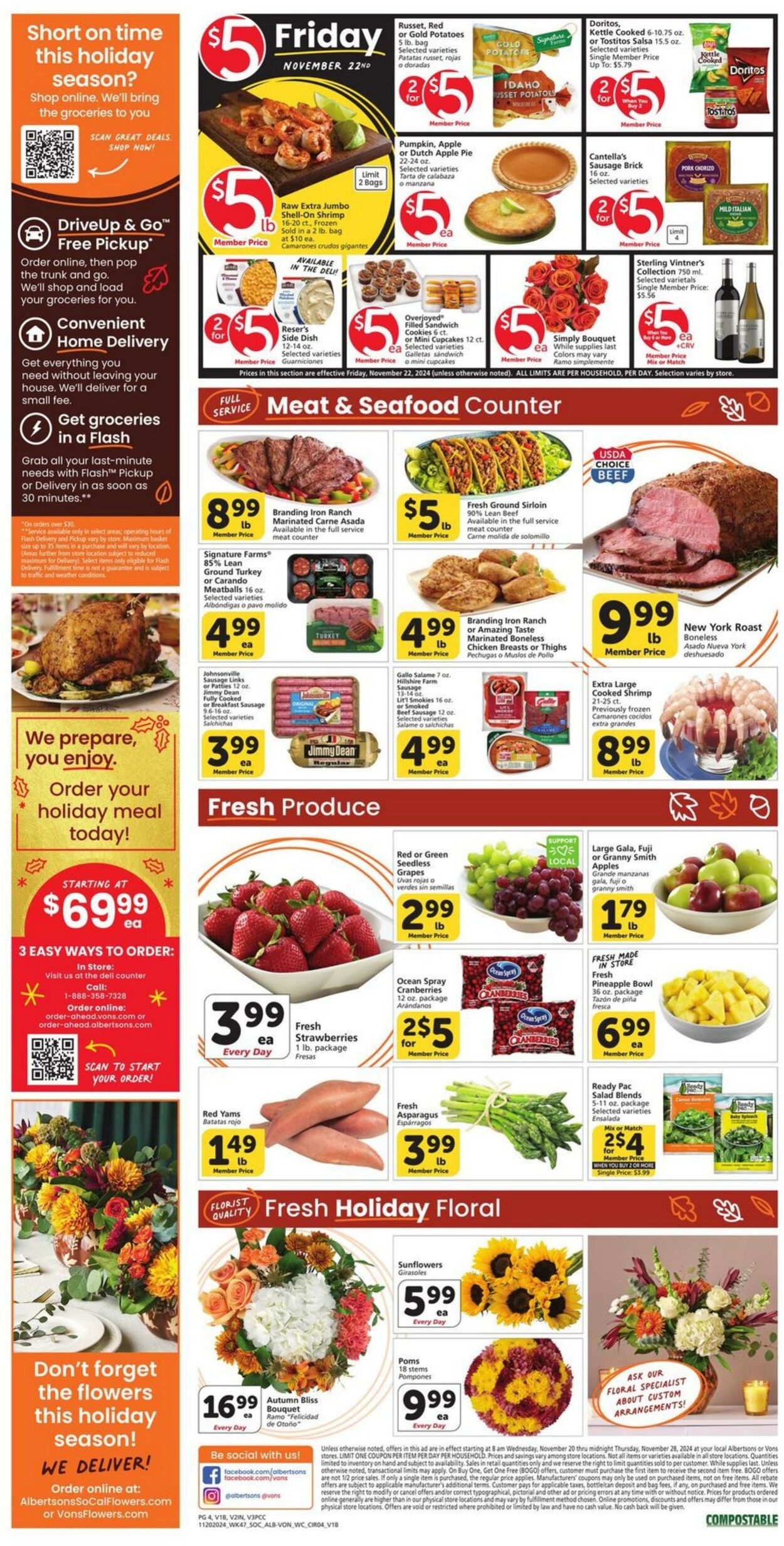 Weekly ad Vons 11/20/2024 - 11/28/2024