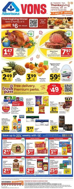 Weekly ad Vons 11/20/2024 - 11/28/2024