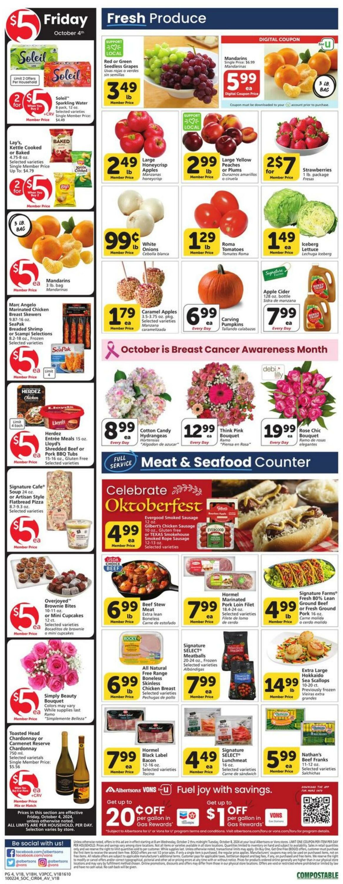 Weekly ad Vons 10/02/2024 - 10/08/2024