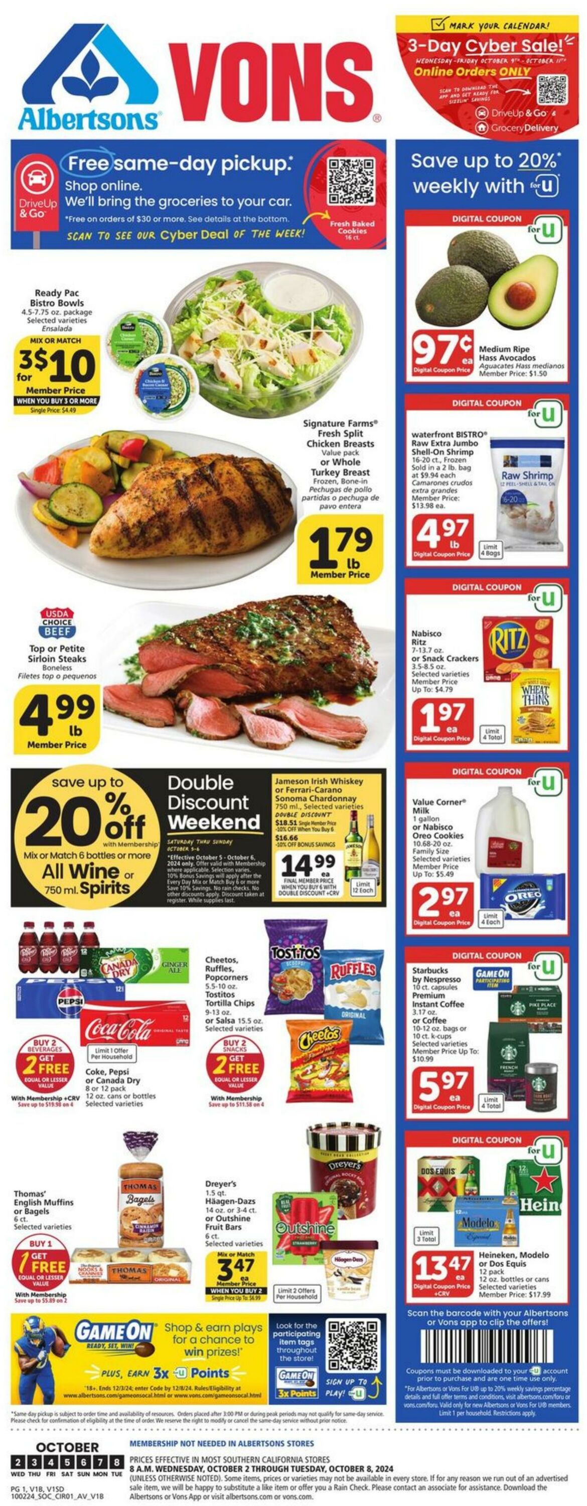 Weekly ad Vons 10/02/2024 - 10/08/2024