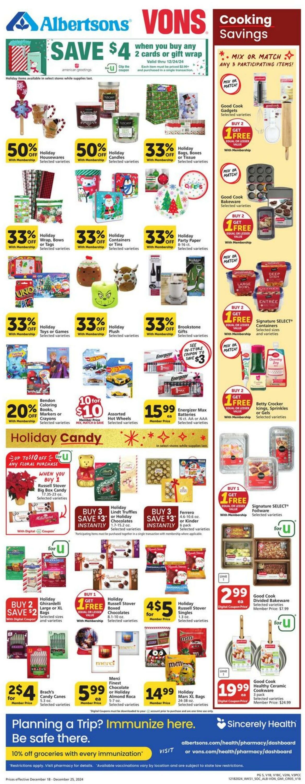 Weekly ad Vons 12/18/2024 - 12/25/2024