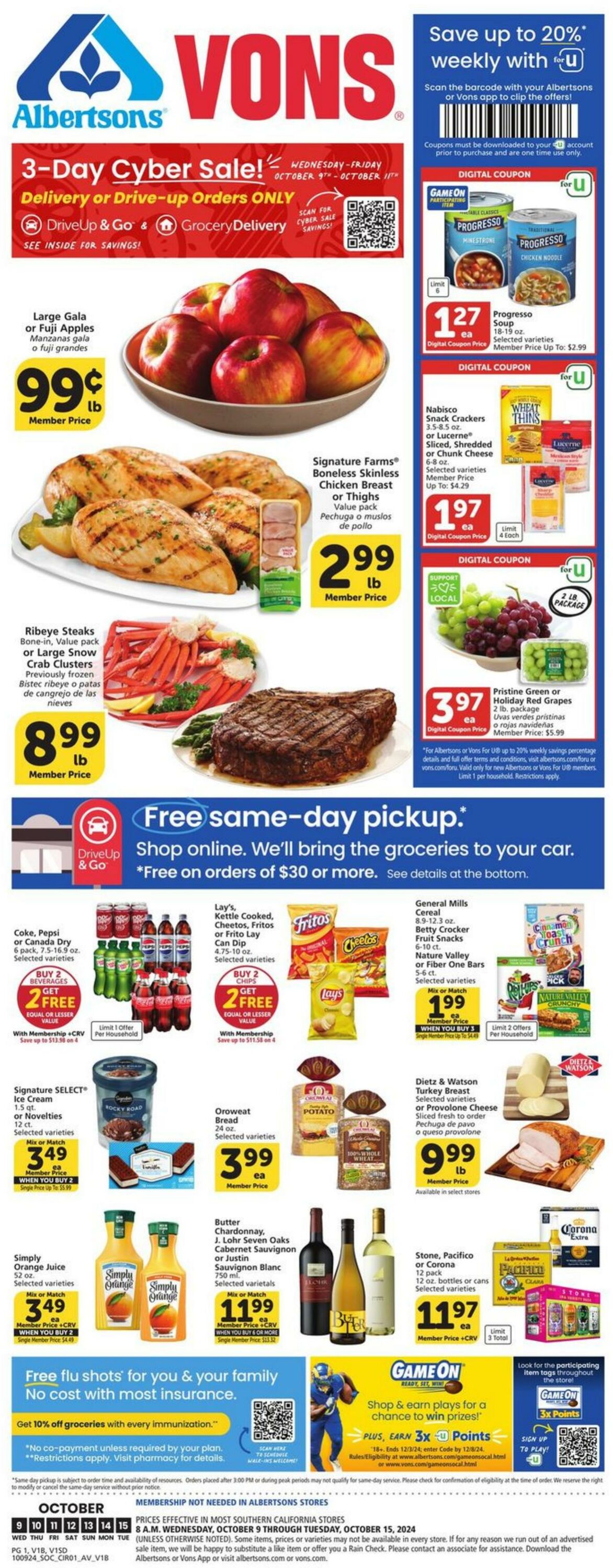 Weekly ad Vons 10/09/2024 - 10/15/2024