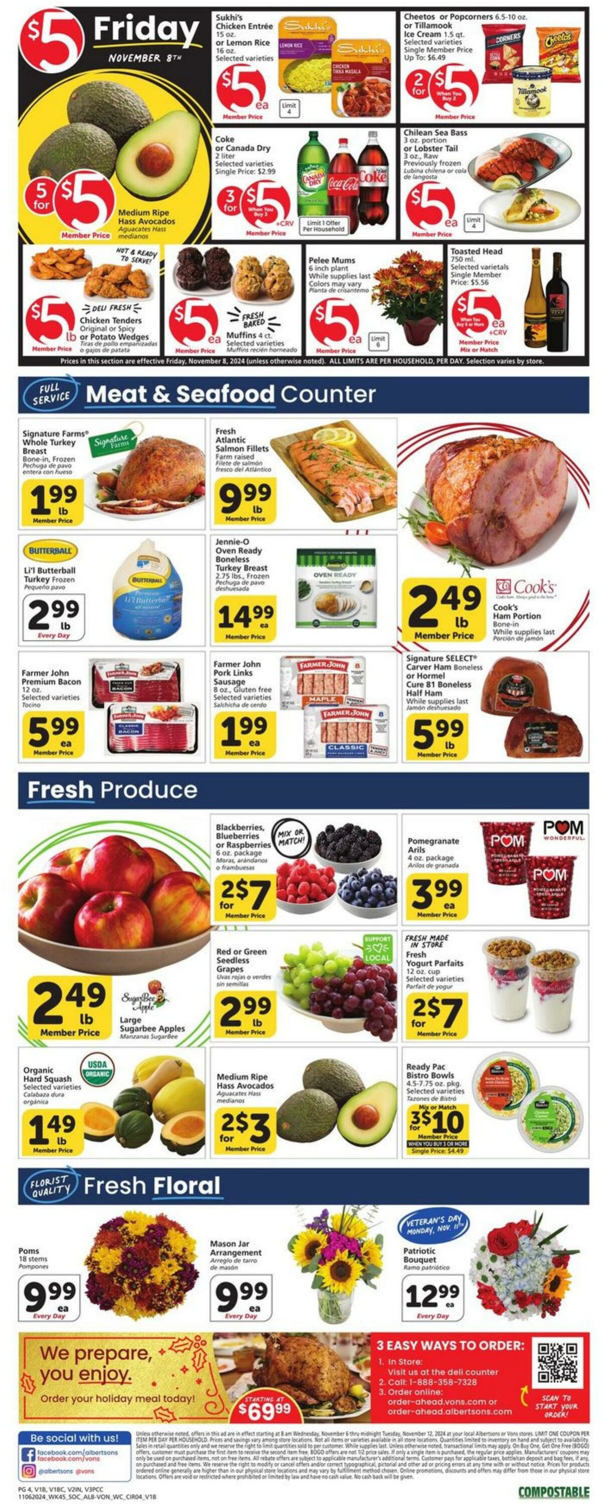 Weekly ad Vons 11/06/2024 - 11/12/2024