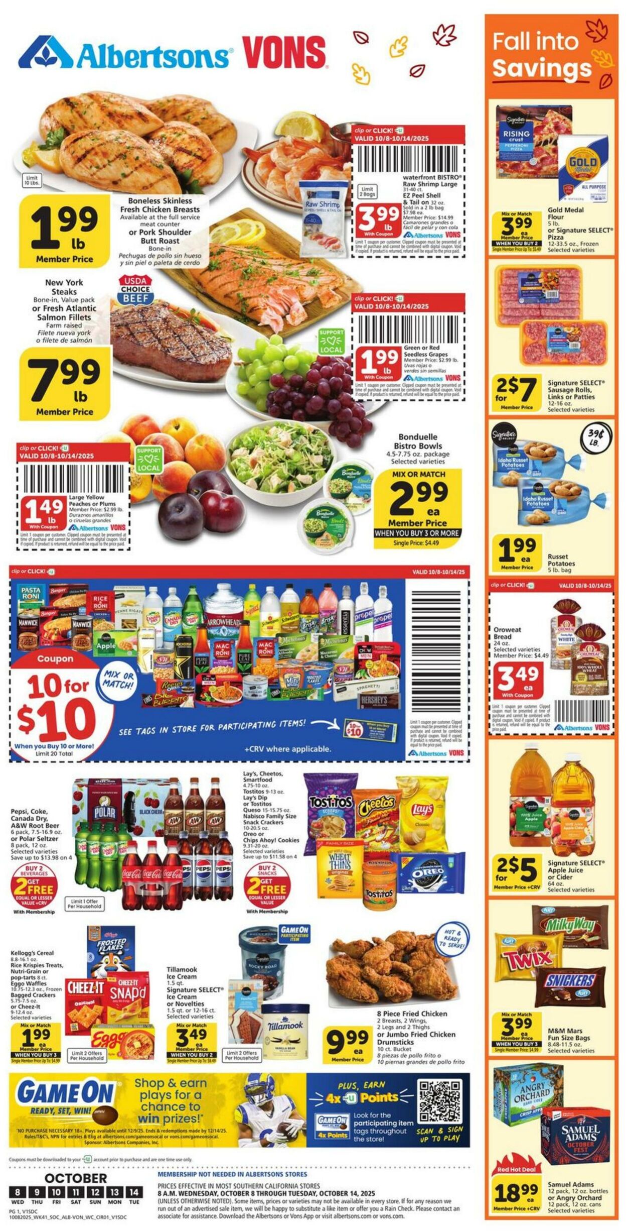 Weekly ad Vons 10/08/2025 - 10/14/2025