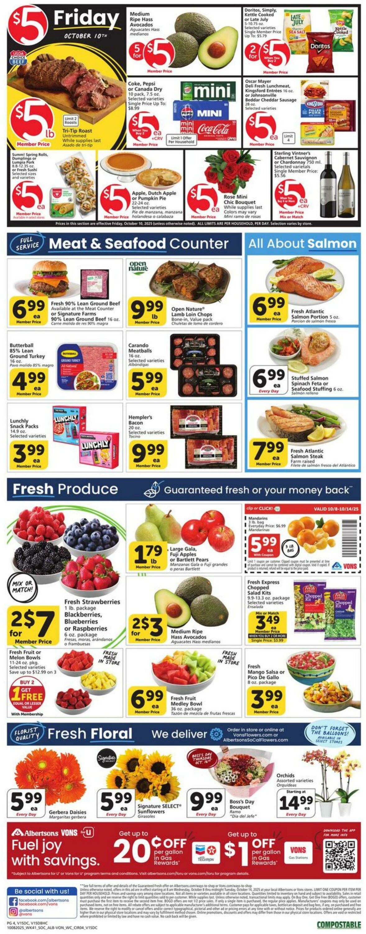 Weekly ad Vons 10/08/2025 - 10/14/2025
