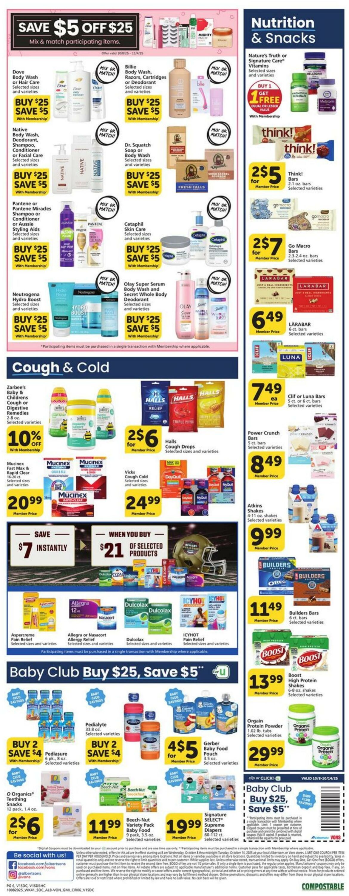 Weekly ad Vons 10/08/2025 - 10/14/2025