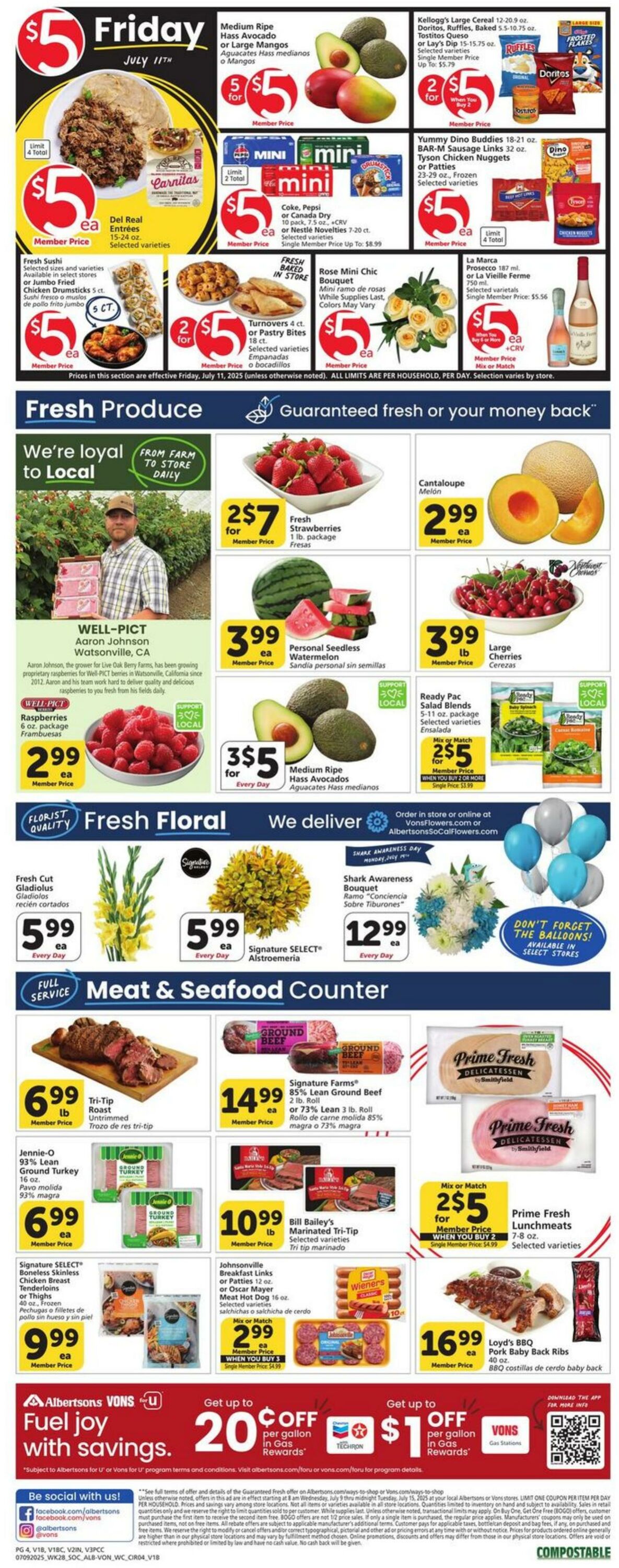 Weekly ad Vons 07/09/2025 - 07/15/2025