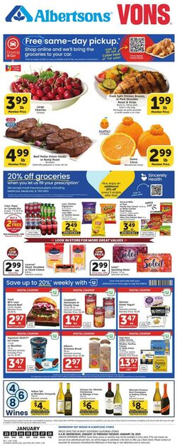 Weekly ad Vons 01/22/2025 - 01/28/2025