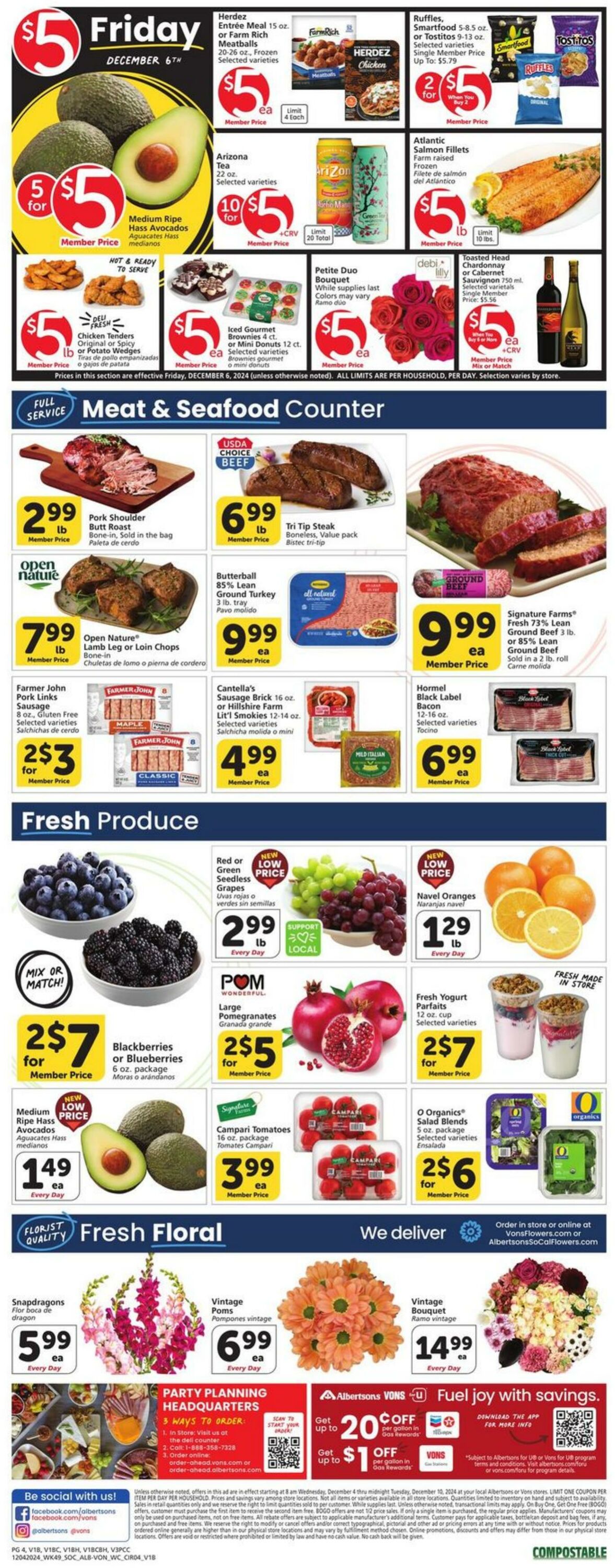 Weekly ad Vons 12/04/2024 - 12/10/2024