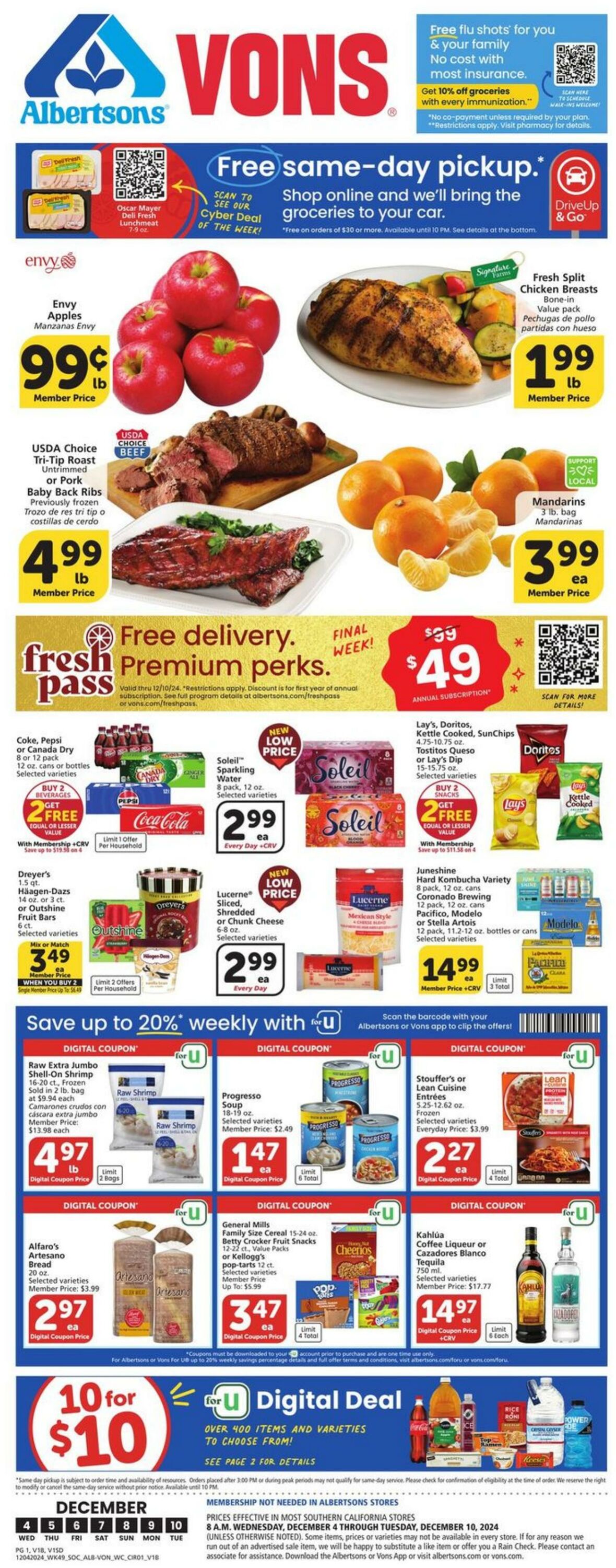 Weekly ad Vons 12/04/2024 - 12/10/2024