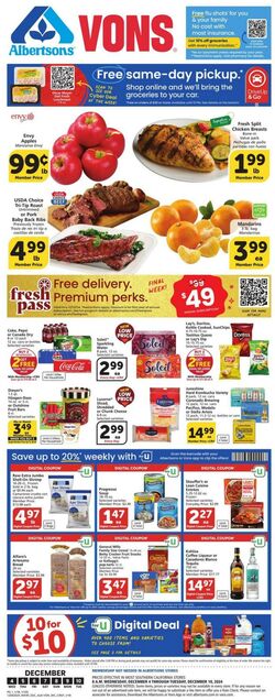 Weekly ad Vons 12/04/2024 - 12/17/2024