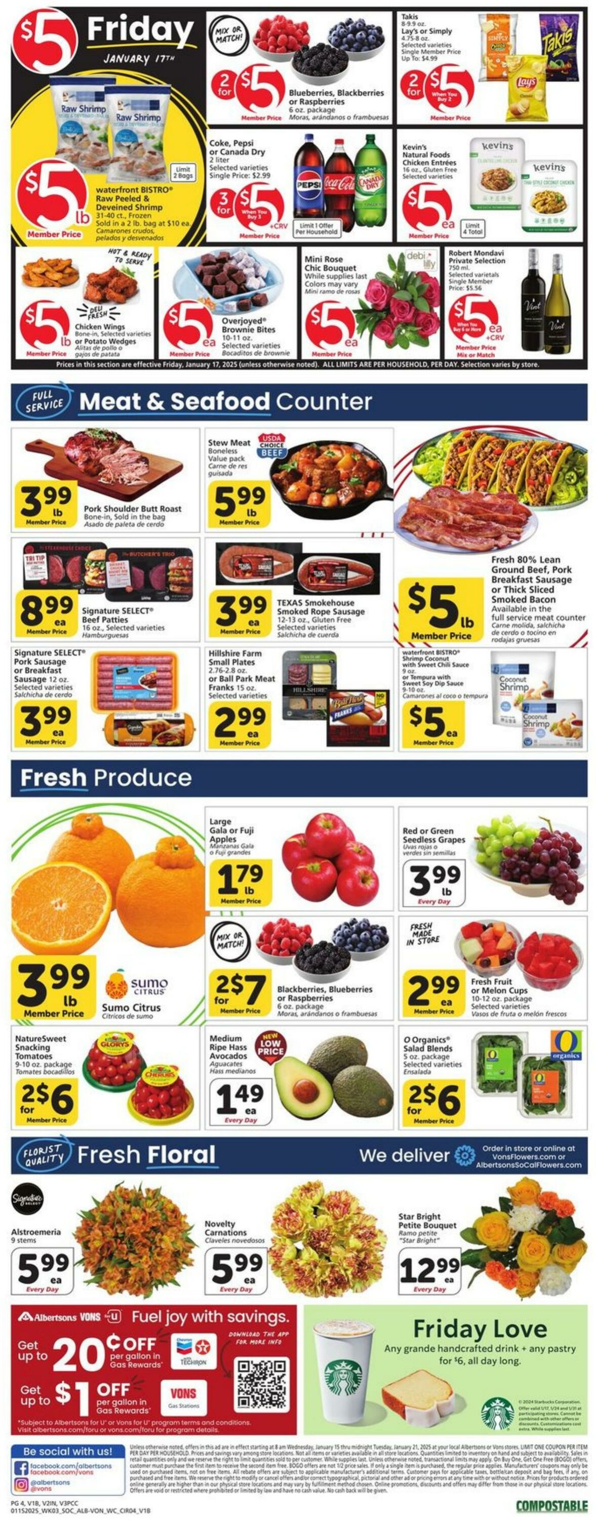 Weekly ad Vons 01/15/2025 - 01/21/2025