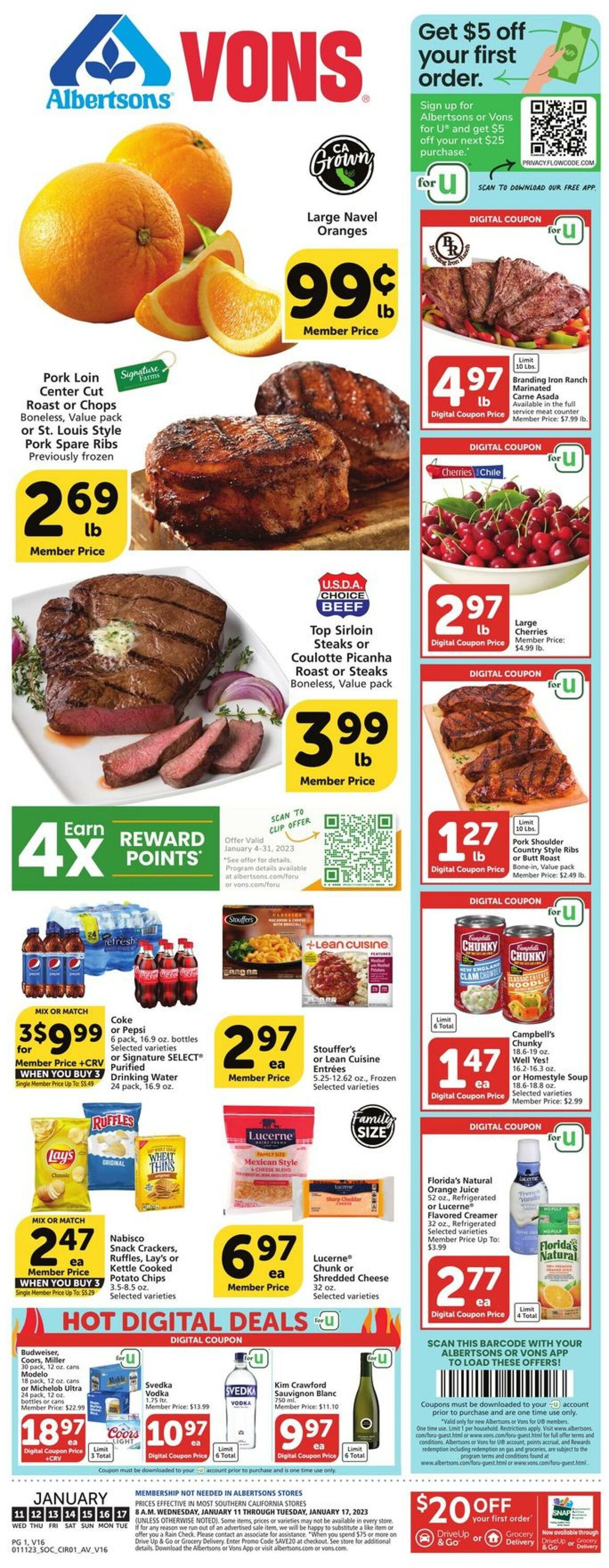 Weekly ad Vons 01/11/2023-01/17/2023
