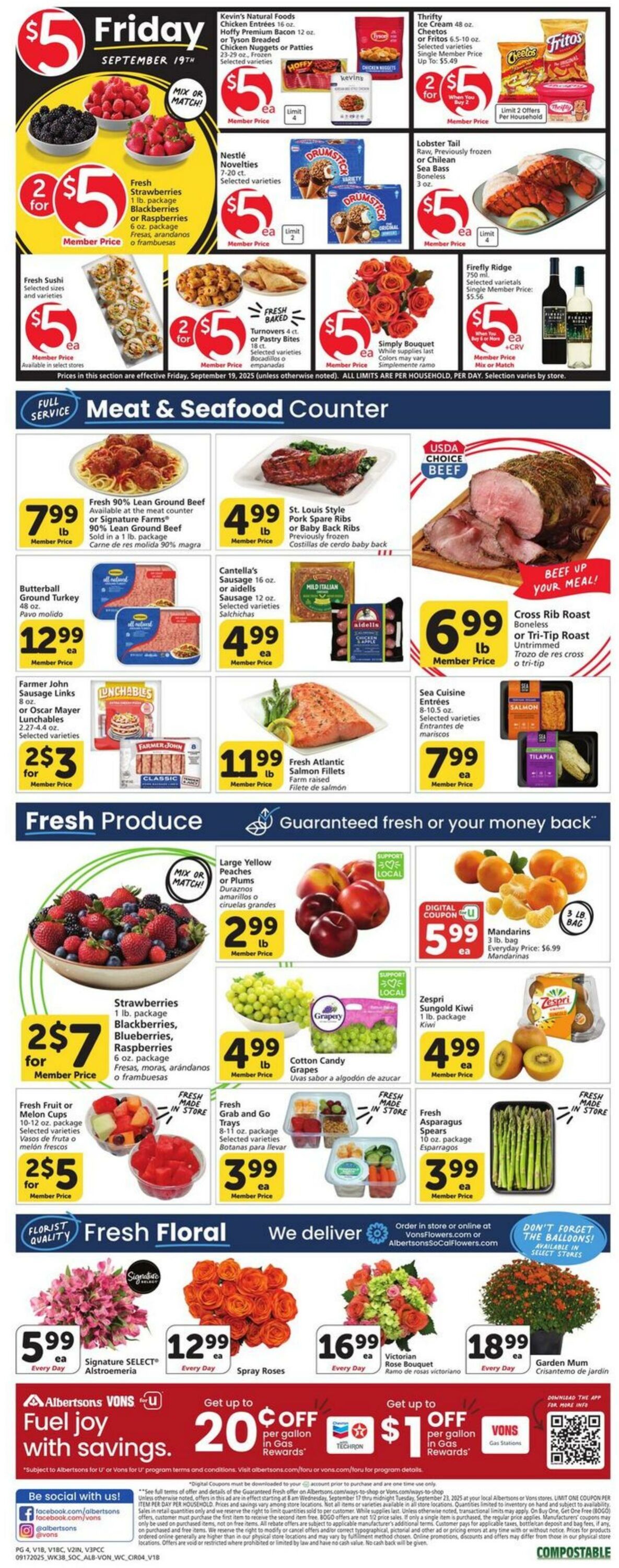 Weekly ad Vons 09/17/2025 - 09/23/2025
