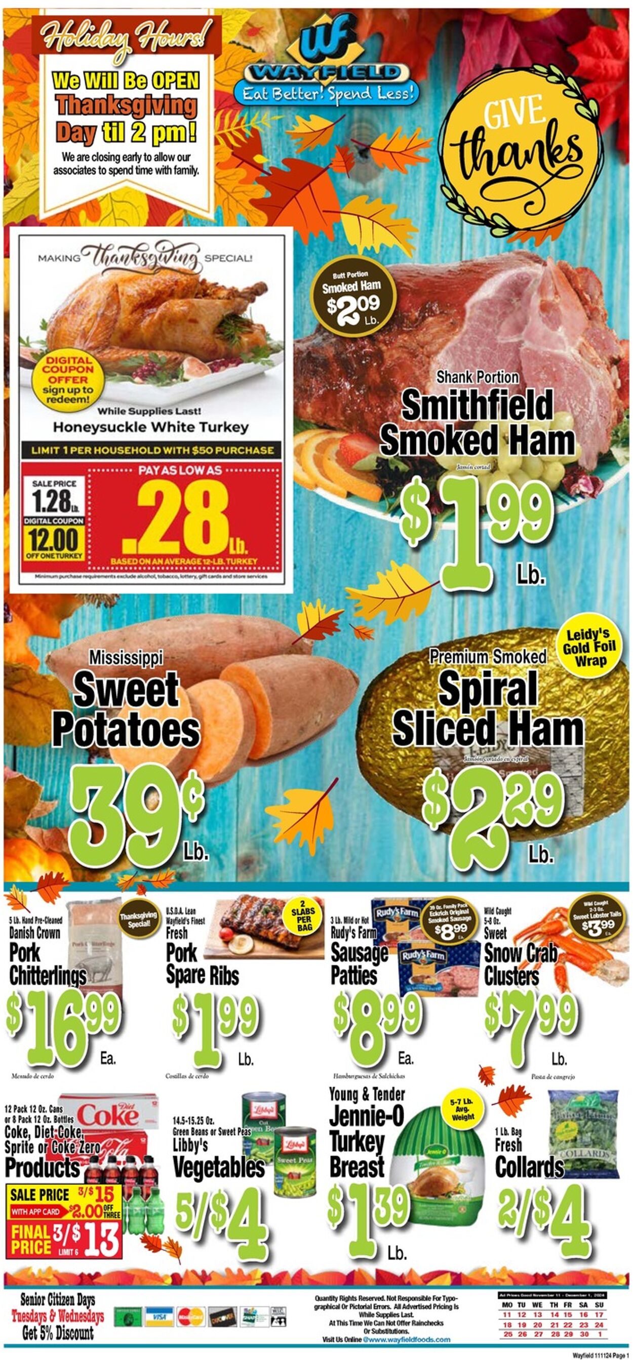 Weekly ad Wayfield 11/11/2024 - 12/01/2024