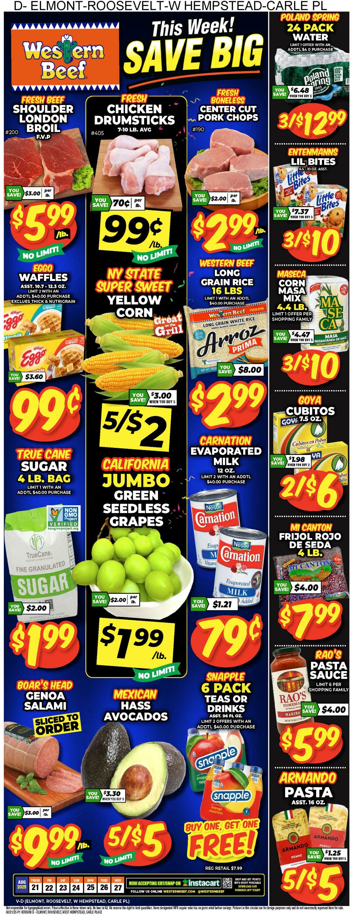 Weekly ad Western Beef 08/21/2025 - 08/27/2025