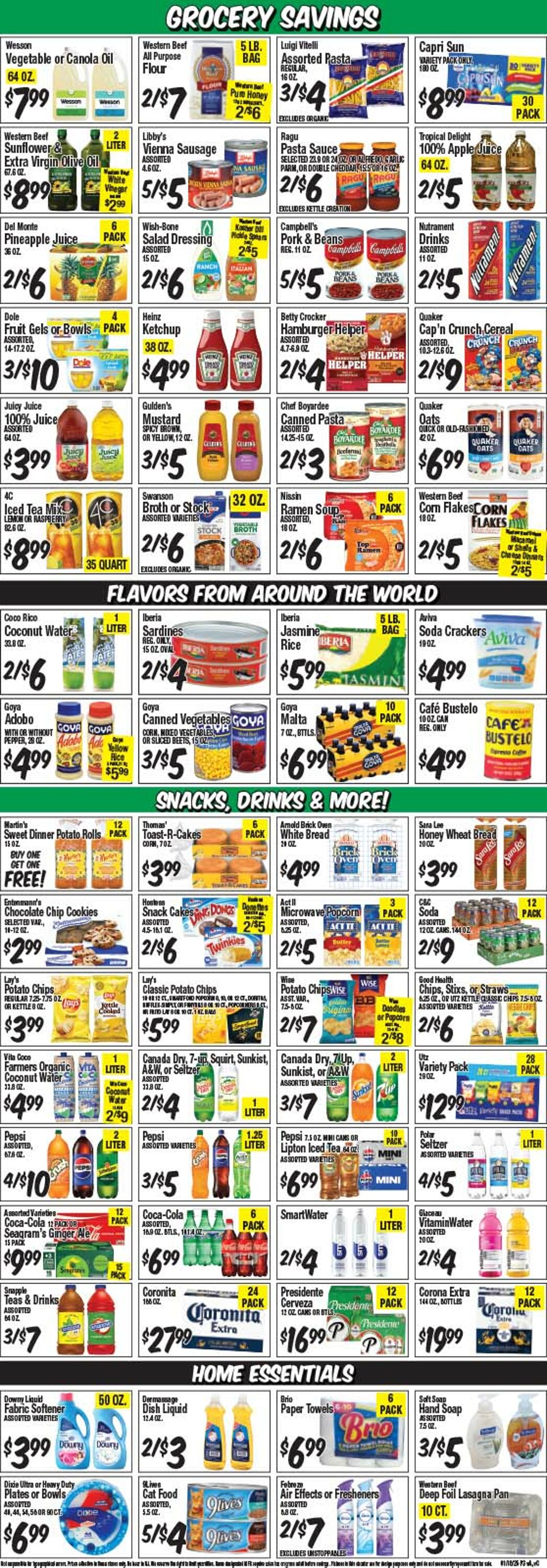 Weekly ad Western Beef 01/16/2025 - 01/22/2025