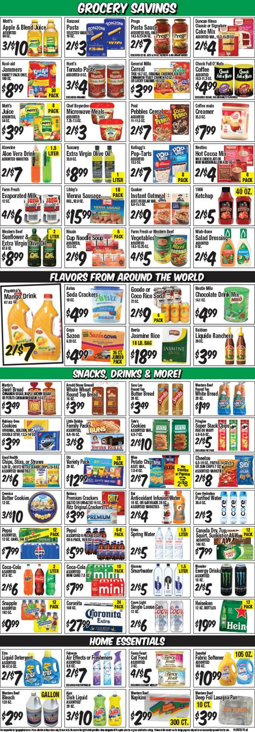 Weekly ad Western Beef 01/09/2025 - 01/15/2025