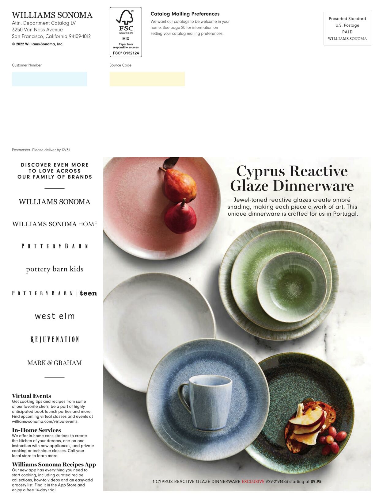 Weekly ad Williams Sonoma 01/01/2022 - 03/31/2022