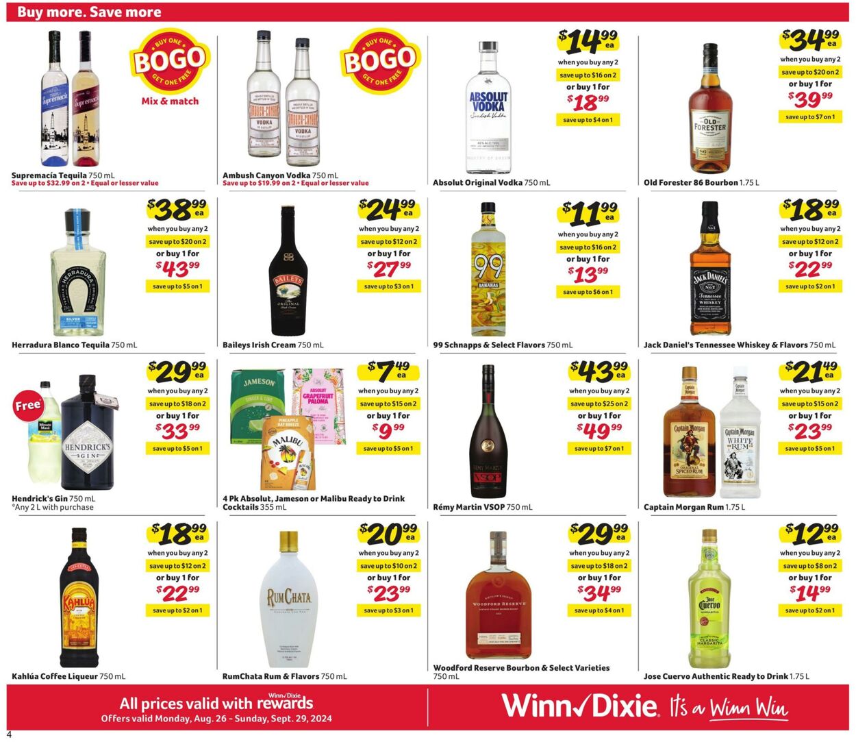 Weekly ad Winn-Dixie 08/26/2024 - 09/29/2024