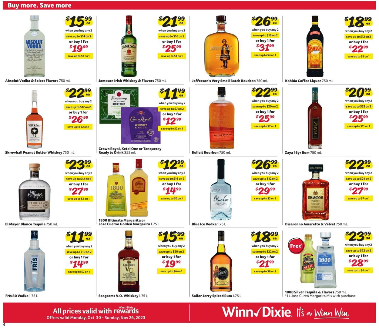 Weekly ad Winn-Dixie 10/30/2023 - 11/26/2023