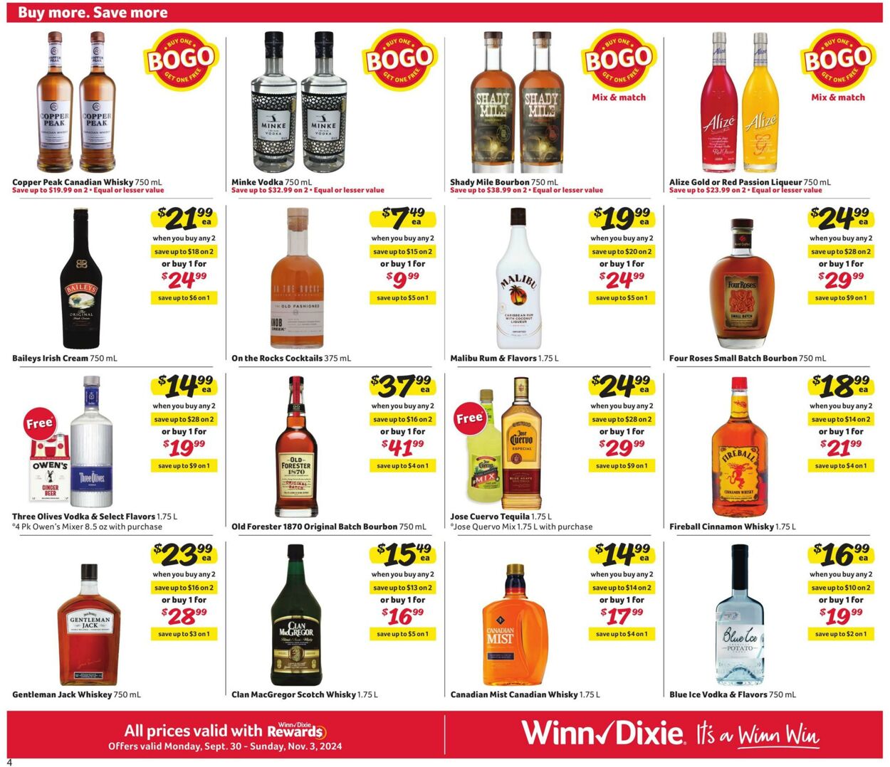 Weekly ad Winn-Dixie 09/30/2024 - 11/03/2024