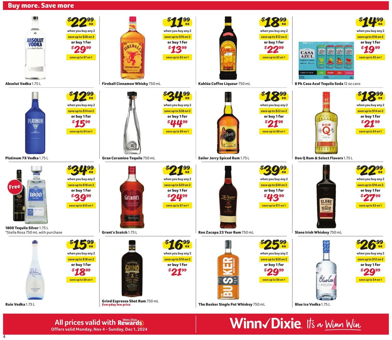 Weekly ad Winn-Dixie 11/04/2024 - 12/01/2024