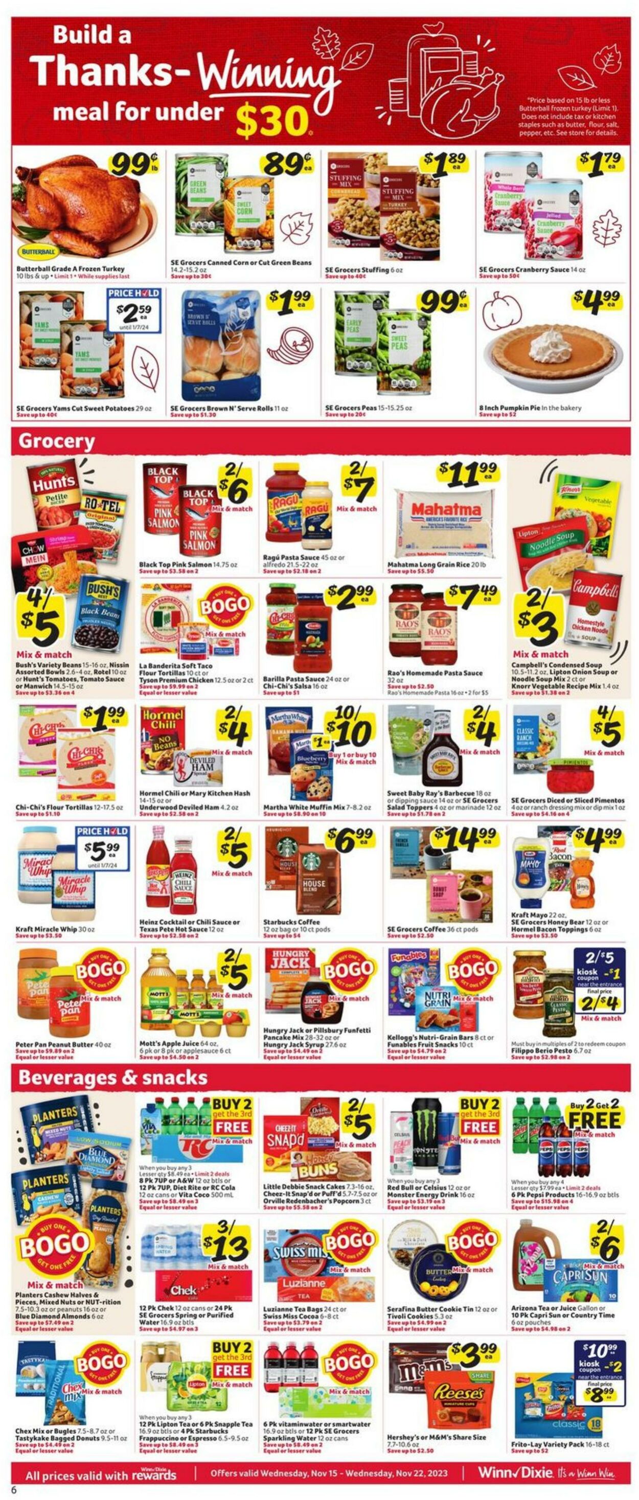 Weekly ad Winn-Dixie 11/15/2023 - 11/21/2023